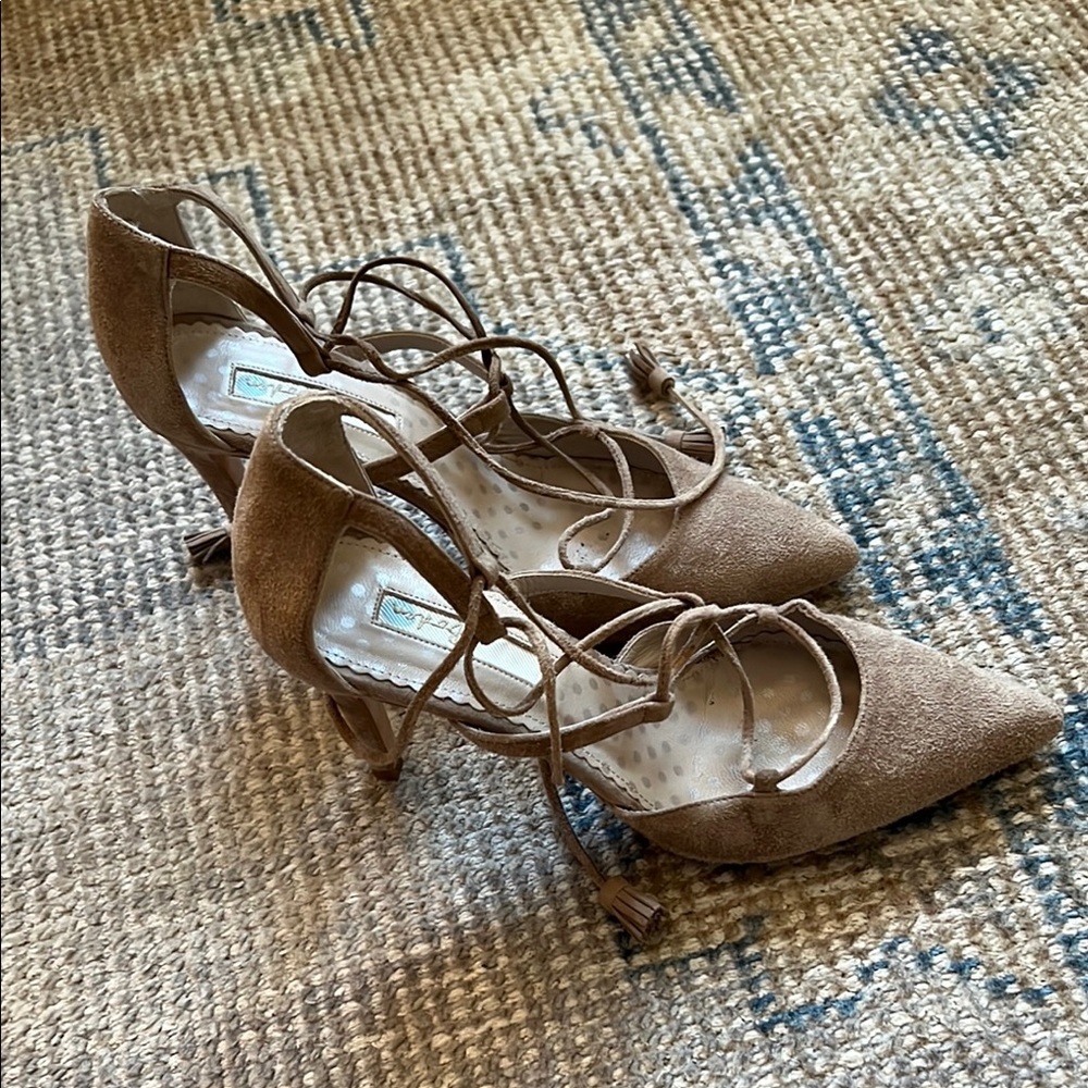 Boden Beige Suede Heels